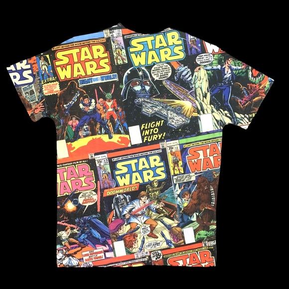 Star Wars Fifth Sun Comic Book Star Wars Galaxy Graphic Cartoon Print T-Shirt - Picture 2 of 4